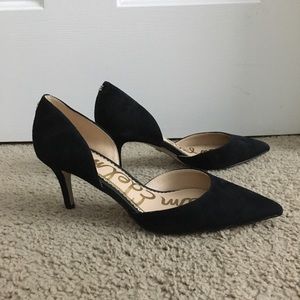 Sam Edelman Jaina Heel Pointed Toe Pump Suede